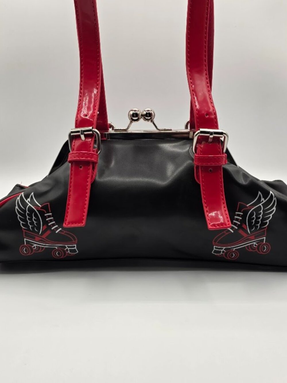Sourpuss Retro Design Roller Derby Winged Flying Skate Handbag - Picture 2 of 13